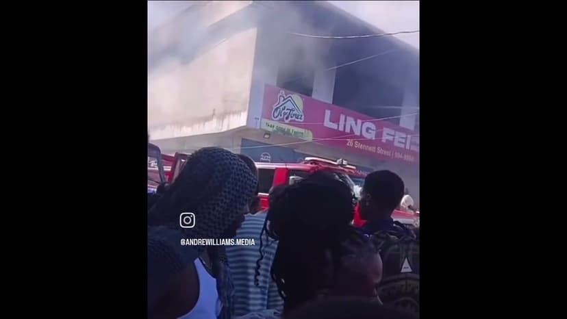 Mek Wi Talk News understand that Chinese wholesalers caught on fire in Port Maria St Mary